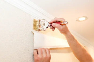 Pose de papier peint à Vijon — revêtements muraux et toiles de verre